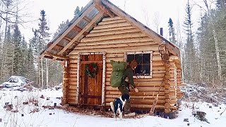 Overnighter At The Remote Off Grid Log Cabin