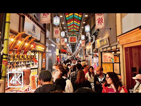 GW初日 大賑わいの京都新京極商店街~錦市場ゆっくり散歩 4K HDR #kyoto #shoppingstreet #錦市場