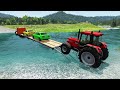 Flatbed Trailer Transportation Truck Rescue - Cars vs Deep Water - BeamNG.Drive | BeamNG Nation #54