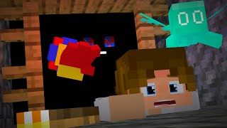 Max and Ellie escape from Pomni-|Minecraft Animation Max and Elley|