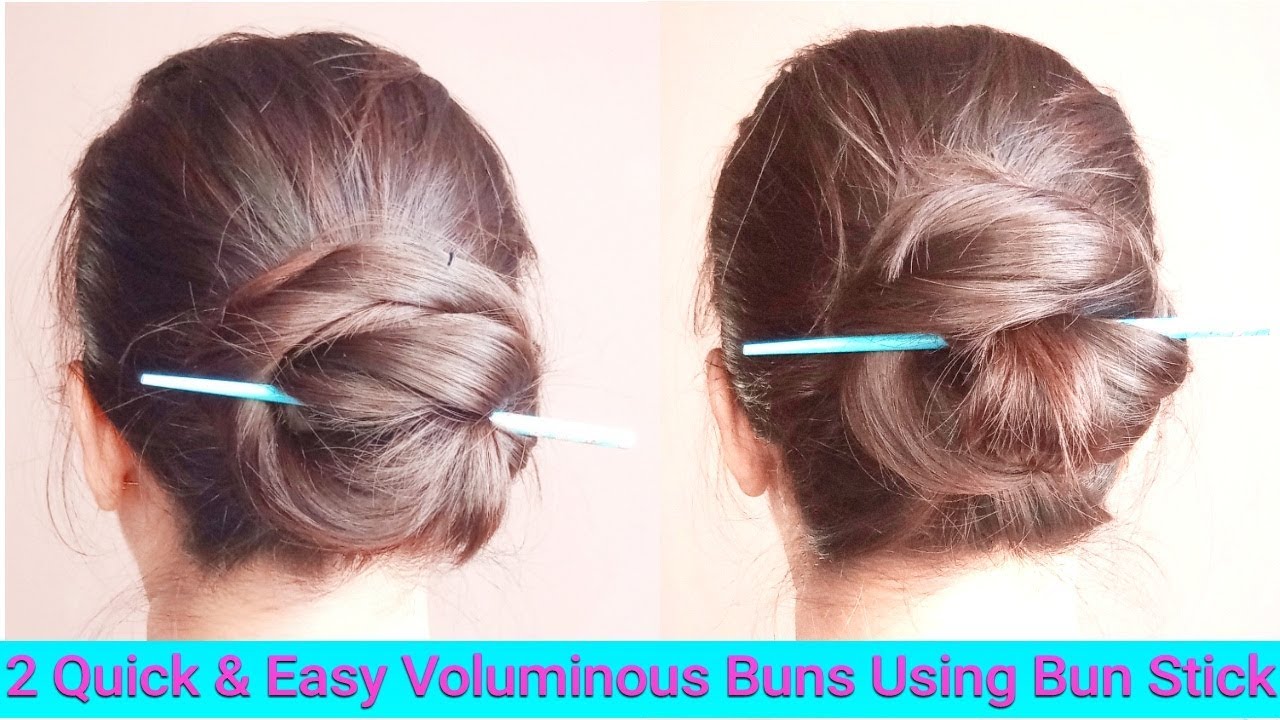 6 Easy  Beautiful  Bun Hairstyles with Chinese Hair Stick  How to Bun   YouTube