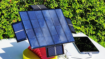 How to make a Simple Solar USB Charger with Dual Axis Solar Tracker DIY (4K)