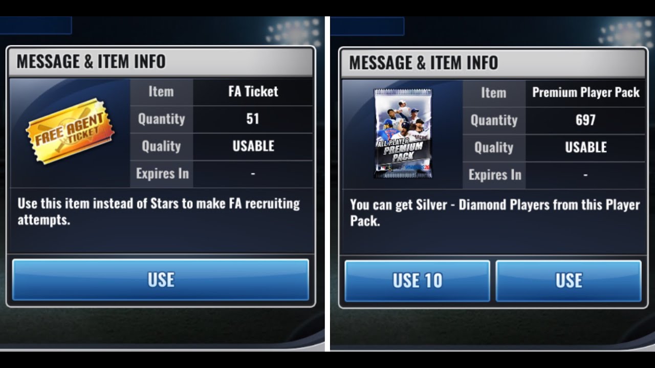 FA 티켓 51장 사용 & 고급팩 697장_51 FA Tickets & 697 Premium packs [MLB 9