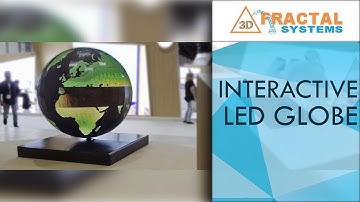 Interactive LED Globe - International Fund For Houbara Conservation stand at Adihex 2019