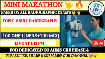 “Skull Radiography Mini Marathon| 100 One-liner + 100 MCQs | AIIMS CRE Phase-4 Special