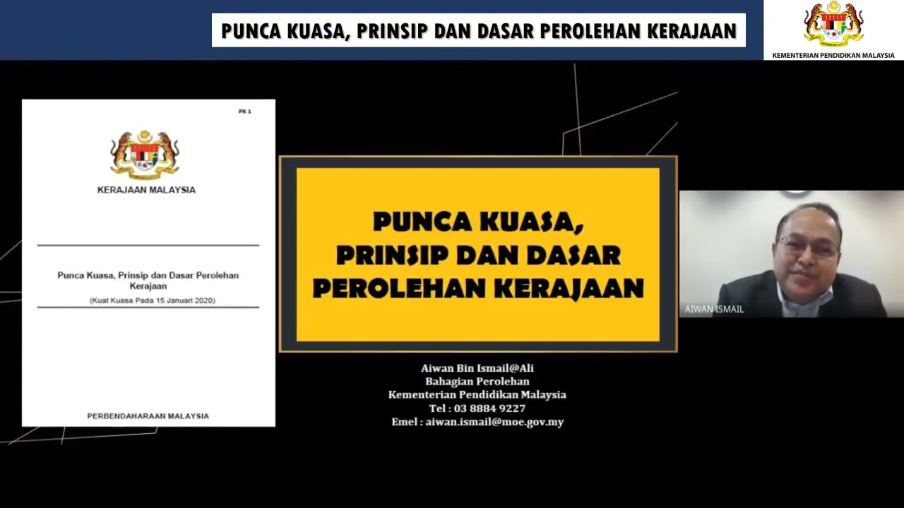 Pengurusan Perolehan Kerajaan - Punca Kuasa, Prinsip dan Dasar Perolehan Kerajaan