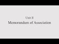 Memorandum of Association | Documents | Corporate Law