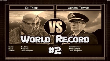 Command & Conquer Generals Zero Hour Generals Challenge (Hard) Speedrun: Toxin vs Laser 8:13 WR
