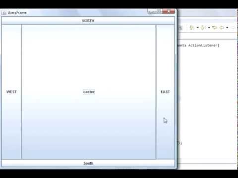 Java programming Lesson 60 GUI : Adding Panels to the borderLayout Manager and buttons to the panels