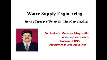 Storage Capacity of reservoir - Mass curve method