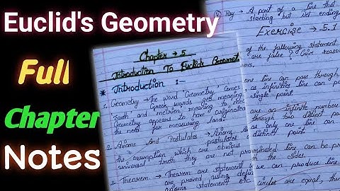 Euclid’s Geometry Class 9 Full Chapter | NCERT Maths Ch 5 Full Notes