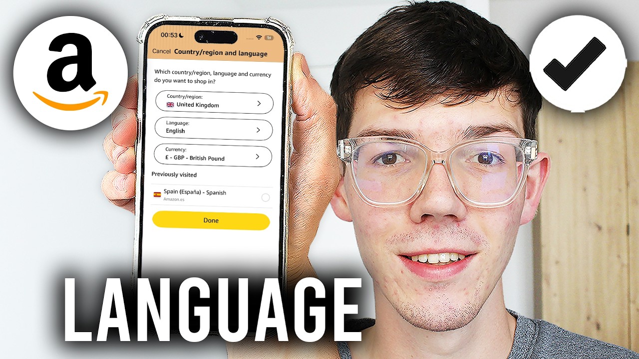 How To Change Language On Amazon App - Step By Step - YouTube