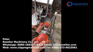 Electric Mesh Bag Clipping Machine Double Clip with Cutting Function