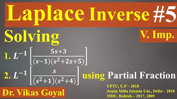 Laplace Inverse #5 (V.Imp.) | Partial Fraction based Important Numerical Problems