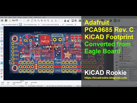 Adafruit PCA9685 KiCAD Footprint Converted from Eagle Board