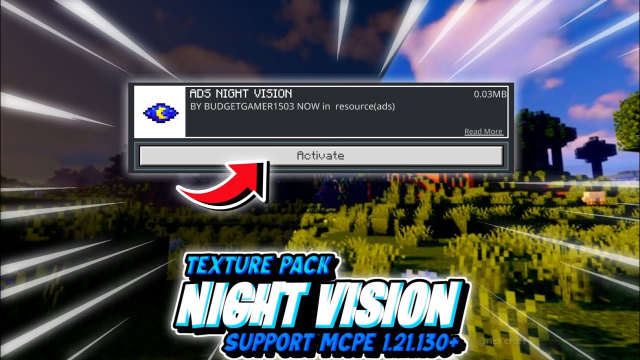 TEXTURE PACK NIGHT VISION MCPE 1.21 TERBARU ‼️ X-RAY + NIGHT VISION MCPE TERBARU😱