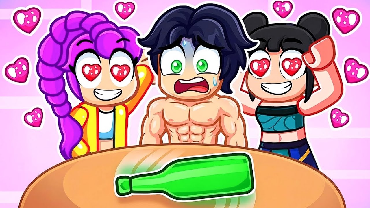 Rumi & Zoey KISSED Jinu in SPIN THE BOTTLE in Roblox (Kpop Demon Hunters)