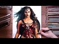 Drawing Wonder Woman (Gal Gadot) - speed drawing | drawholic