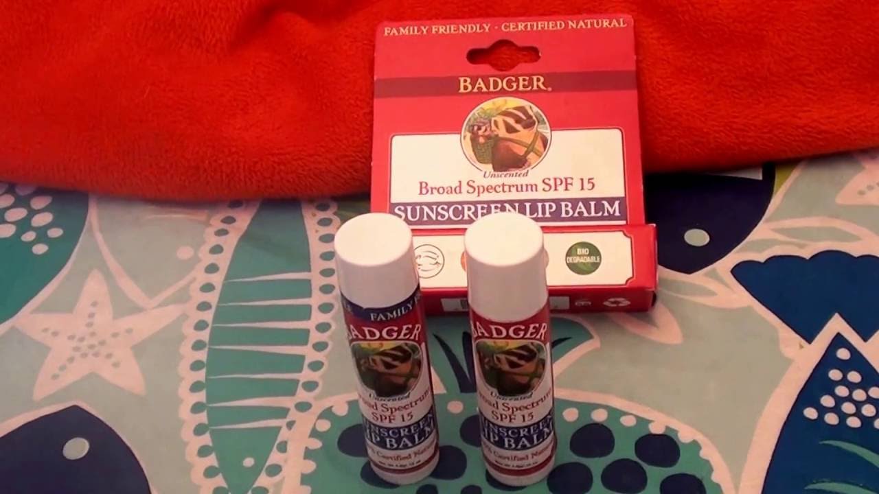 Badger Sunscreen Lip Balm SPF15 REVIEW..CRUELTY FREE YouTube