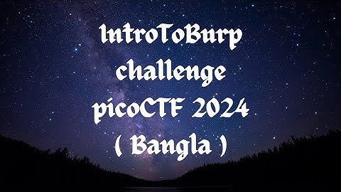 IntroToBurp challenge picoCTF 2024 ( Bangla )