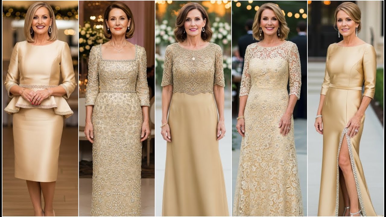 slim fit dress slacks Rosa Clara 9TK7 Gold Mother of the Bride Dress  Sean Rayment