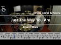 Bruno Mars - Just The Way You Are Drum Cover,Drum Sheet,Score,Tutorial.Lesson