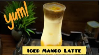 Iced Mango latte/#gulkirasoi #icedcoffee #mangolatte #instantrecipe #coffeelover