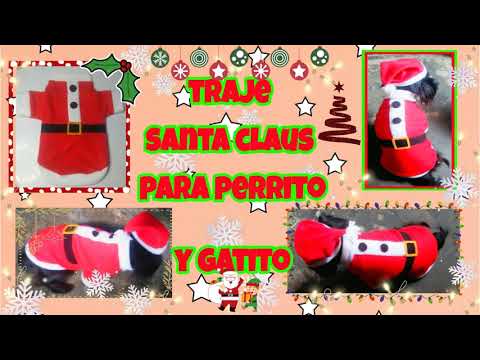 SUETER SANTA CLAUS PARA PERRITO Y GATITO DIY
