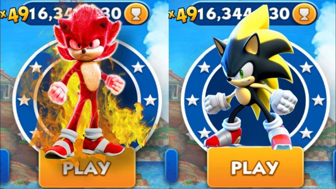 Sonic Dash - Knuckles Dash VS Shadow Dash _ Movie Sonic vs All Bosses ...