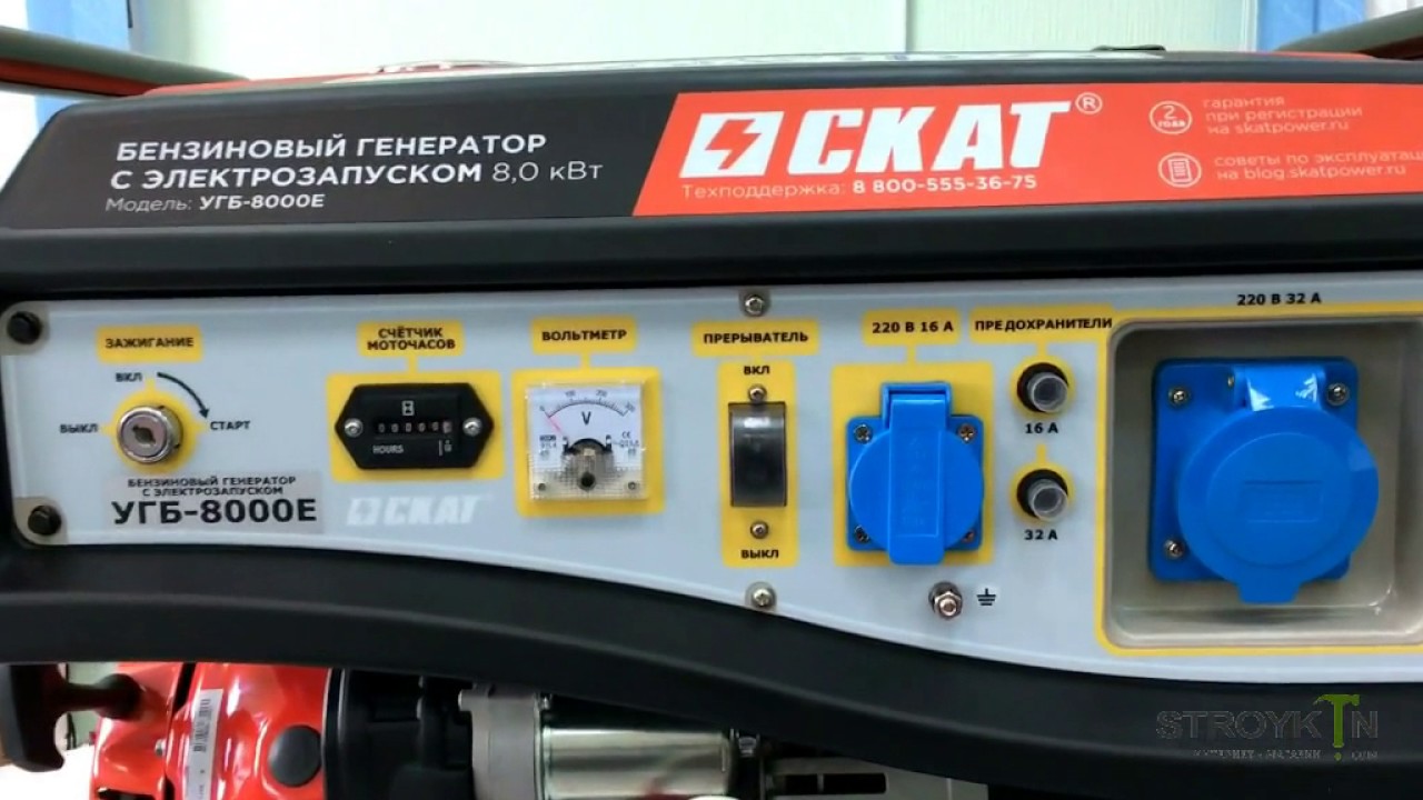 ☑ ИНТЕРНЕТ - МАГАЗИН    ⋮ STROYKIN ⋮ Презентация бензинового генератора SKAT УГБ 8000E