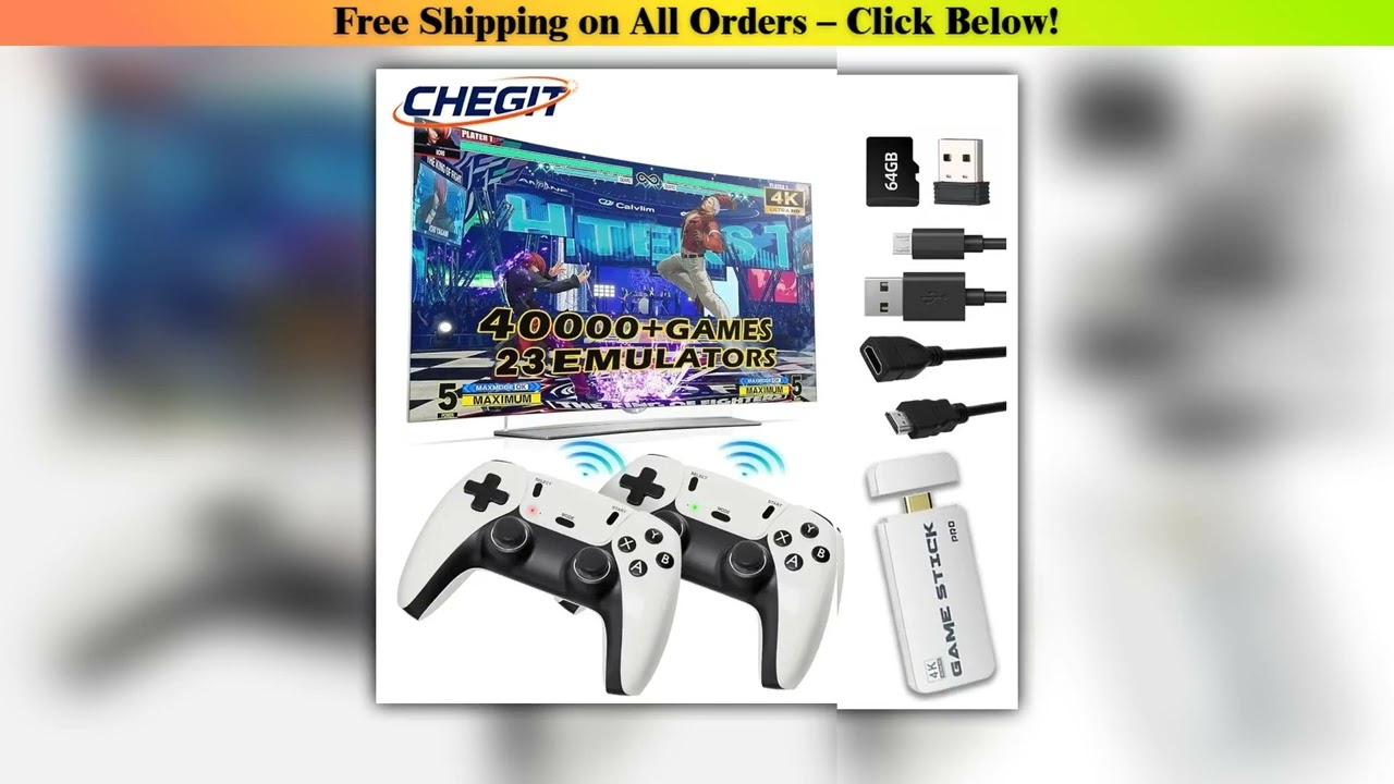 M15 4K TV Game Stick Retro Video Game Console with 64GBBuilt in 340000 Games 23 Simulators 24G Wire