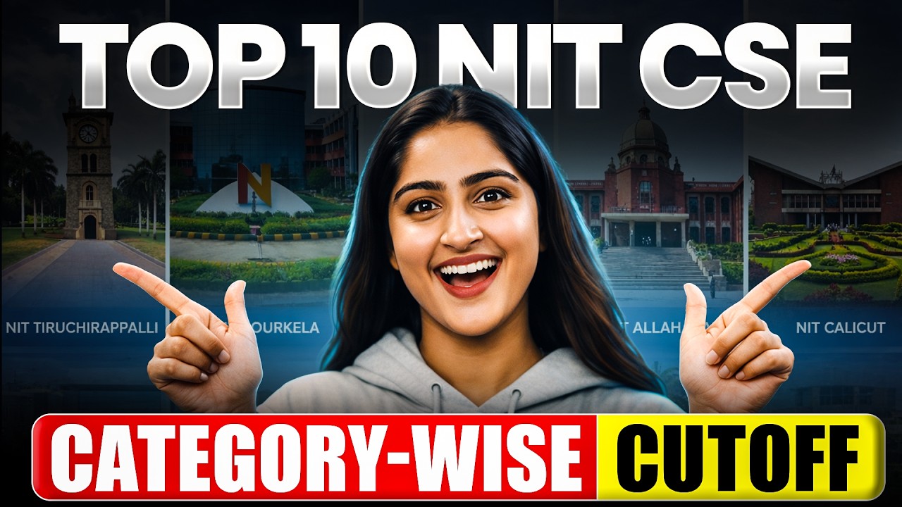 😱 Top 10 NIT CSE Cutoff (Category Wise) 2026 | JEE Marks vs Colleges ...