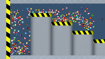 Shutter Crush #3 - Marble Race Countries in Algodoo