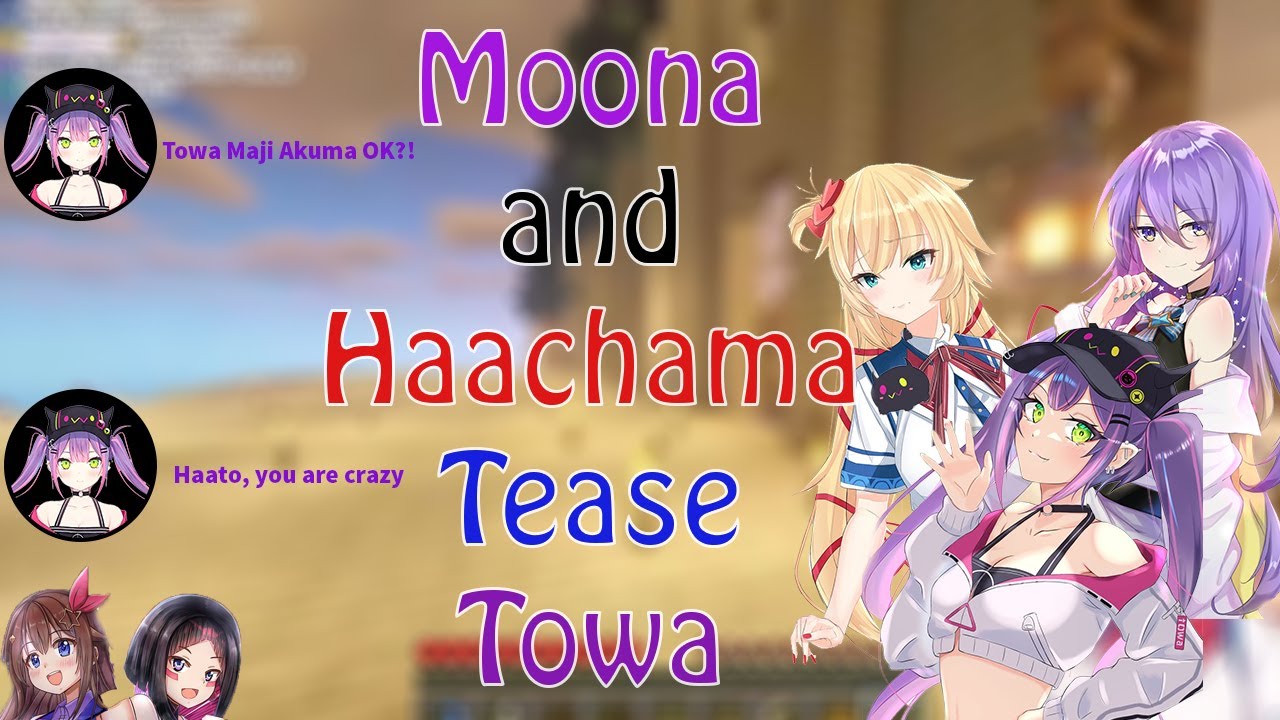 Moona and Akai Haato (Haachama) TEASE Towa, also Moona accidently admit she is a COMEDIAN!!!!!