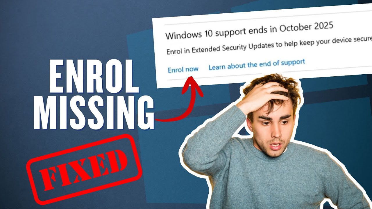 Кнопка регистрации в программе расширенной поддержки Windows 10 не отображается