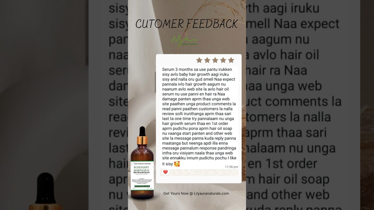 LilyAura’s Hair Regrowth Serum🌿 Our Customer is seeing baby hairs sprout & Loving it 😻 