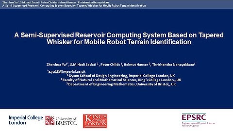 A Semi-Supervised Reservoir Computing System Based Tapered Whisker for Robot Terrain Identification