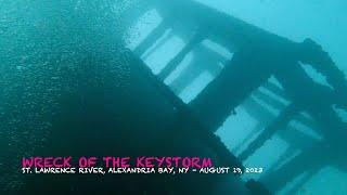 SCUBA diving the St. Lawrence River - Wreck of the Keystorm - Alexandria Bay, NY - August 19, 2023
