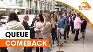 Queue culture makes a comeback in Australia | Sunrise