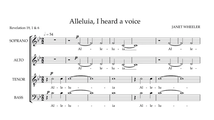 Alleluia, I Heard A Voice - Janet Wheeler
