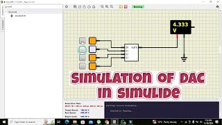 how to use DAC in simulide | simulation of DAC in simulide | digital to analogue converter