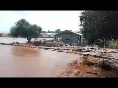 Πλημμύρες και ζημιές στον Σταυρό στα Χανιά