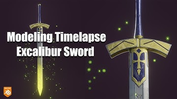Excalibur Sword Modeling Timelapse Fate/Zero Blender 3D