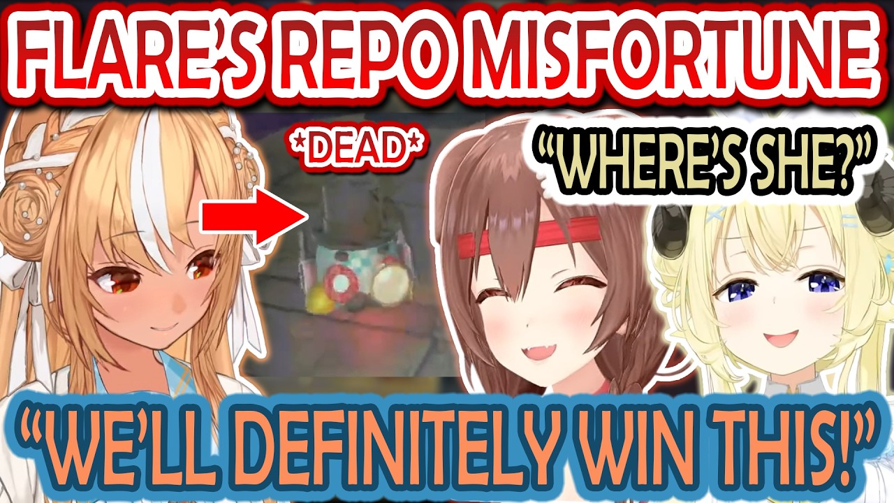 Watame & Korone Can't Stop Laughing After Flare Jinxes Herself SO Hard in REPO