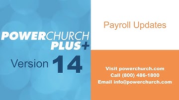 Version 14 - Payroll General Updates