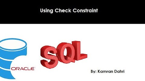 Applying CHECK Constraint