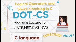 Part 1 Logical operators and short circuiting in C language