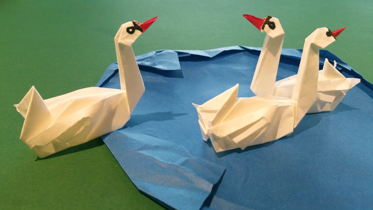 Beautiful white swan Origami tutorial for intermediate YouTube