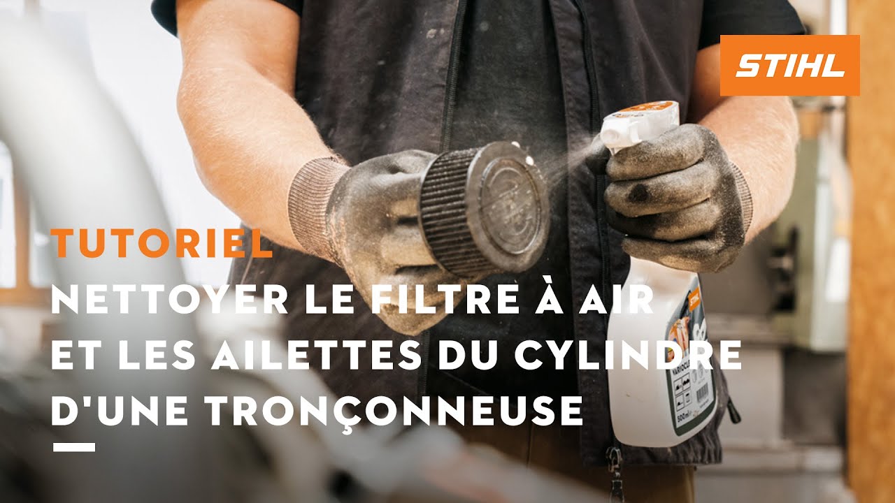 Tutoriel tronçonneuse n° 15 – Nettoyer le filtre à air (Filtre HD2) et les ailettes du cylindre