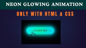 HTML CSS Button Animation | Neon Glow Hover Effect | Modern UI Design Tutorial